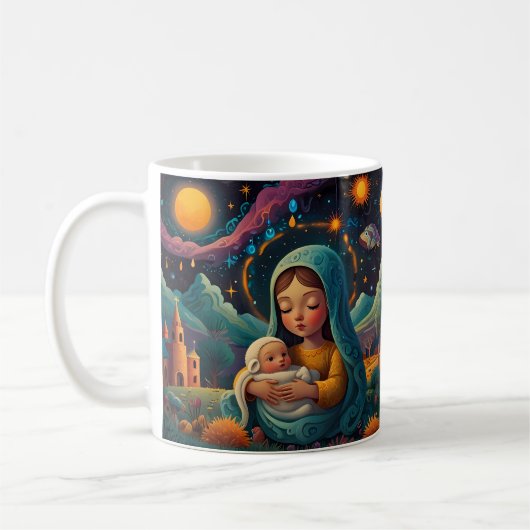 Whimsical Snowman Weihnachtswerk Kaffeetasse (Links)