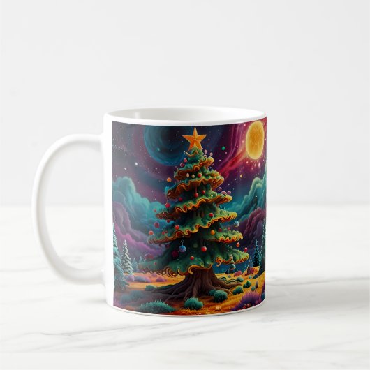 Whimsical Snowman Weihnachtswerk Kaffeetasse (Links)