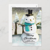 Whimsical Snowman Winter Szene Weihnachten (Vorne/Hinten)