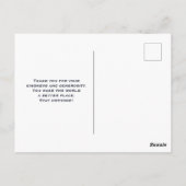 Whimsical Snowman Winter Szene Weihnachten Danke Postkarte (Rückseite)