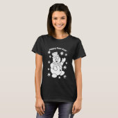 Whimsical Snowman's Happy New Year T-Shirt (Vorne ganz)