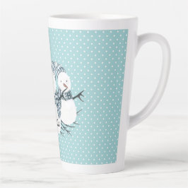 Whimsical Snowmen Trio Winter Polka Dots Milchtasse