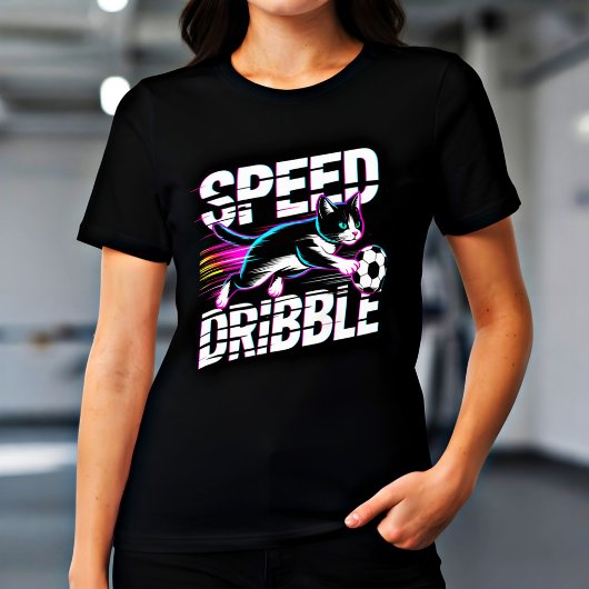 Whimsical Soccer Katze Damen Tri-Blend Shirt