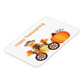 Whimsical Sock Monkey Erntedank Magnet (Linke Seite)