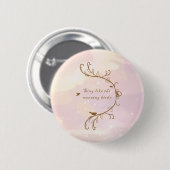 Whimsical Soft Pink Sing Morning Birds Button (Vorne & Hinten)