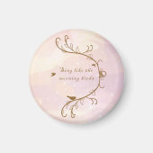 Whimsical Soft Pink Sing Morning Birds Magnet (Vorne)