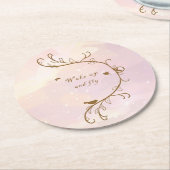 Whimsical Soft Pink Weckte auf und Fly Untersetzer (Angewinkelt)