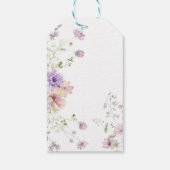 Whimsical Soft Wildblumen Cottage Gartenehe Geschenkanhänger (Rückseite)