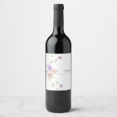 Whimsical Soft Wildblumen Cottage Gartenehe Weinetikett (Vorderseite)