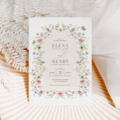 Whimsical Soft Wildblumen Hütte Garden Wedding Einladung