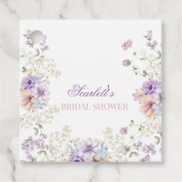 Whimsical Soft Wildblumen Hütte Garden Wedding Geschenkanhänger