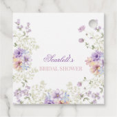 Whimsical Soft Wildblumen Hütte Garden Wedding Geschenkanhänger (Rückseite)