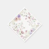 Whimsical Soft Wildblumen Hütte Garden Wedding Serviette (Ecke)