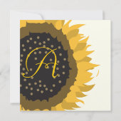 Whimsical Sonnenblume Einladung Elfenbein (Rückseite)