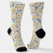 Whimsical Sonnenblumen Blumenmuster Socken (Gewinkelt)
