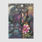 Whimsical Southwest Coyote Animal Decoupage Seidenpapier (Vorderseite)