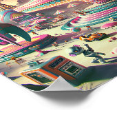 Whimsical Space Carnival - Retro-Futuristic 1950er Poster (Ecke)