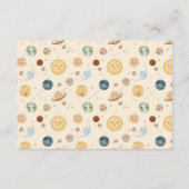 Whimsical Space Nursery Diapper Raffle Begleitkarte (Rückseite)