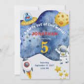 Whimsical Space Personalized Birthday Invitation Einladung (Vorderseite)