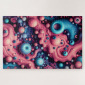 Whimsical Space Shapes - farbenfroher Abstrakter K Puzzle (Horizontal)