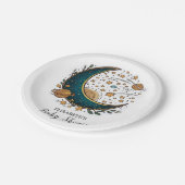 Whimsical Space Stars Baby Dusche Pappteller (Schrägansicht)