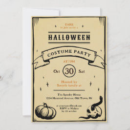 whimsical spookoky Vintag Einladung