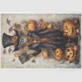 Whimsical Spooky Cat 1 Halloween Dekoupage Paper Seidenpapier (Vorderseite)