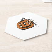 Whimsical Spooky Pumpkin mit Geistern, Katzen und  Untersetzer (angewinkelt)