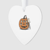 Whimsical Spooky Pumpkin with Ghosts, Cats & Hallo Ornament (Vorderseite)