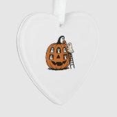 Whimsical Spooky Pumpkin with Ghosts, Cats & Hallo Ornament (Vorderseite)