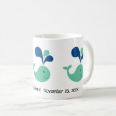 Whimsical Spouting Whale Geburtstag Kaffeetasse (VorderseiteRechts)
