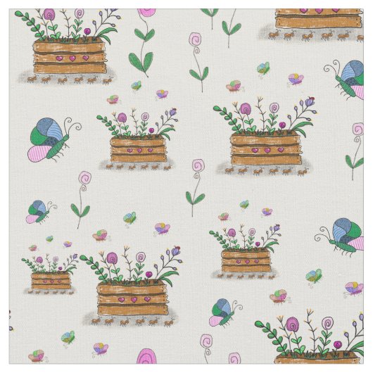 Whimsical Spring Baskets von Blume Stoff (Nahaufnahme)