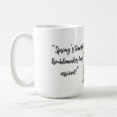 Whimsical Spring Chick Design Kaffeetasse (Links)