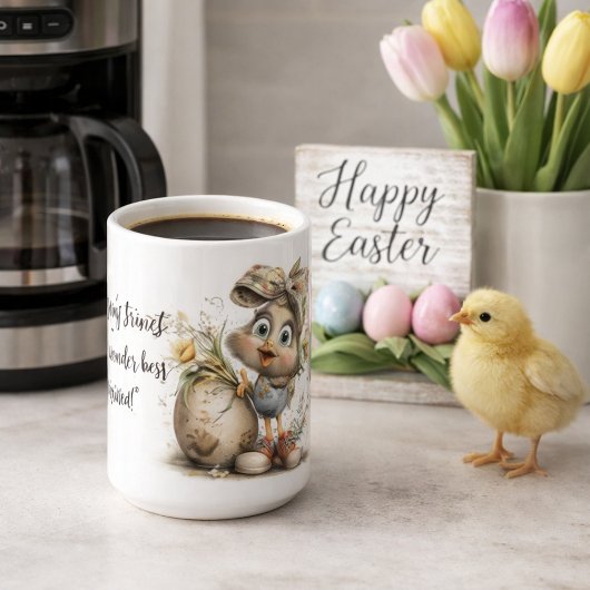 Whimsical Spring Chick Design Kaffeetasse