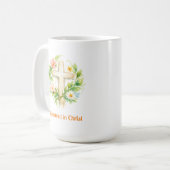 Whimsical Spring Cross Mug - Custom Easter Design Kaffeetasse (Vorderseite Links)