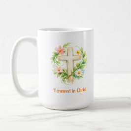 Whimsical Spring Cross Mug - Custom Easter Design Kaffeetasse