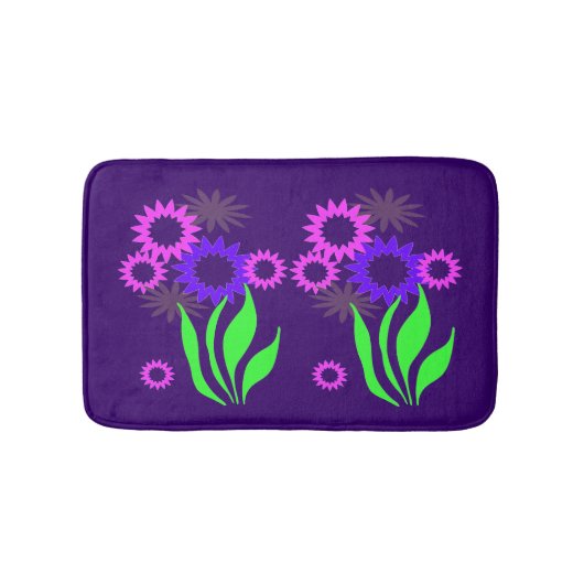 Whimsical Spring Flowers Bath Matts Badematte (Vorderseite)