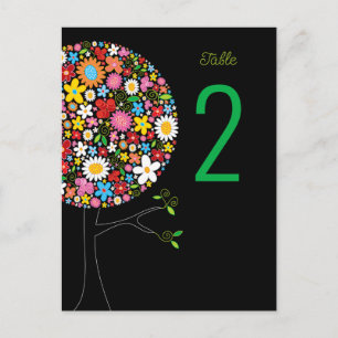 Whimsical Spring Flowers Pop Tree Tischnummer
