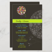 Whimsical Spring Flowers Pop Tree Wedding Party (Vorne/Hinten)