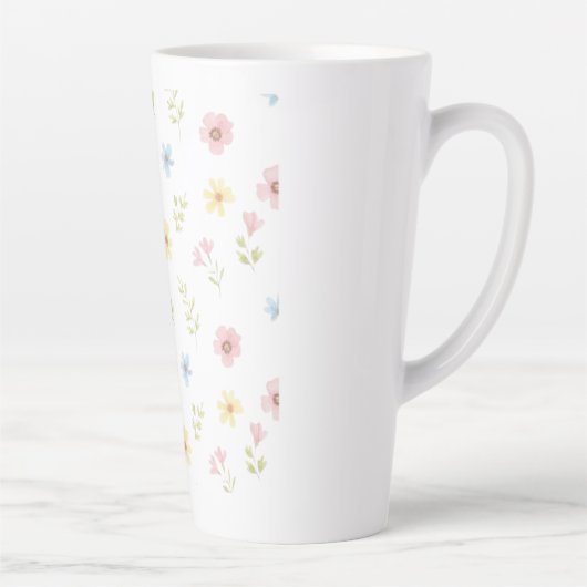 Whimsical Spring Meadow Ceramic Mug - Aesthetic Milchtasse (Rechts)