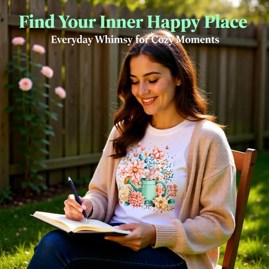 Whimsical Spring Mouse Shirt | Cute Garden Animal