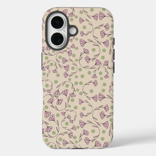 Whimsical Spring Reben – Florales Getüpfeltes Hand Case-Mate iPhone Hülle (Rückseite)