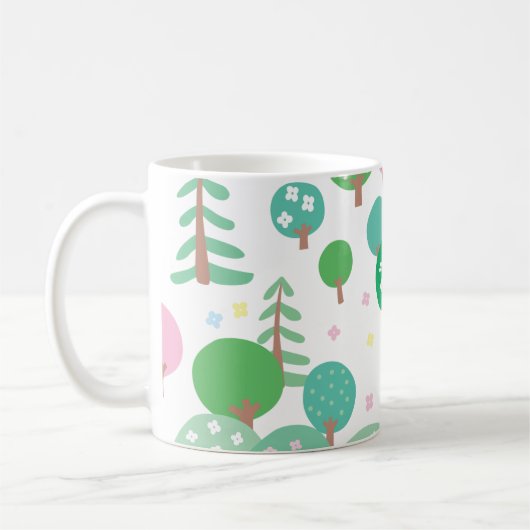 Whimsical Spring Trees Kaffeetasse (Links)