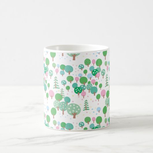 Whimsical Spring Trees Kaffeetasse (Mittel)