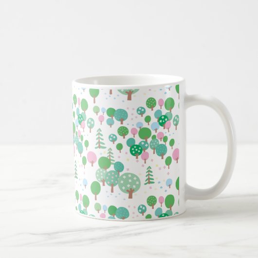 Whimsical Spring Trees Kaffeetasse (Rechts)