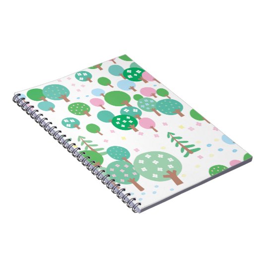 Whimsical Spring Trees Notizblock (Rechte Seite)