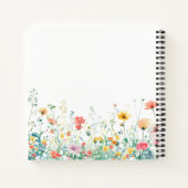 Whimsical Spring Wildblume Wedding Guest Book Notizblock (Rückseite)