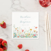 Whimsical Spring Wildblume Wedding Serviette (Beispiel)