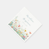 Whimsical Spring Wildblume Wedding Serviette (Ecke)