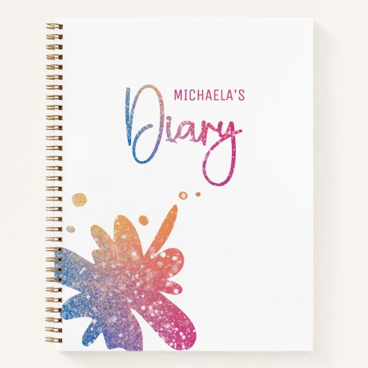 Whimsical Spritzer Kids Diary Notebook Notizblock (Vorderseite)